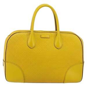 Gucci Leather Diamante Handbag Yellow